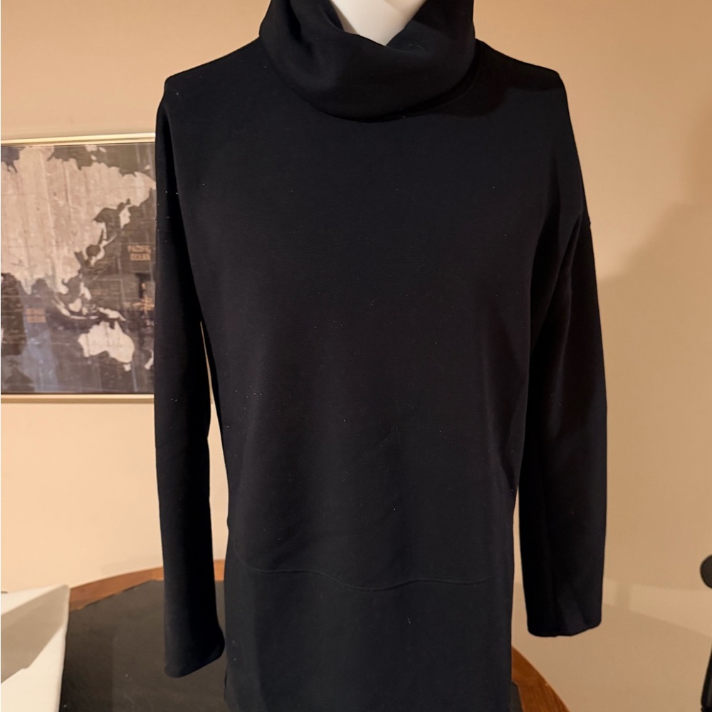 SPANX AirEssentials Black Cowl Neck Tunic Top | Size M | Luxe Soft
